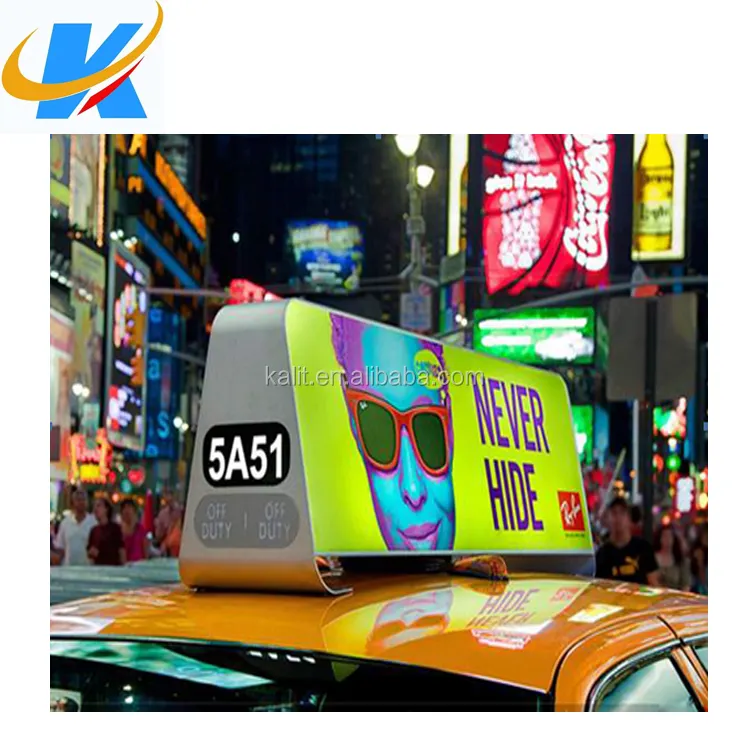 جودة عالية لاسلكية تاكسي أعلى لوحة إعلانات بإضاءة ليد عرض للإعلان