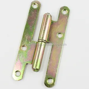 yellow zinc steel H type door hinge