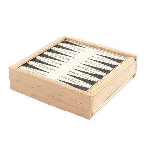 Education Game Chess Chinese Checkers Tic Tac Toe <strong>Ludo</strong> Mill Backgammon <strong>Board</strong> 5 in 1 Wooden <strong>Board</strong> Game Set - Product Image 4