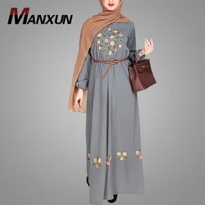 패션 자수 디자인 두바이 섹시한 여자 사진 이슬람 드레스 현대 중국 의류 제조 최신 사우디 여성 드레스