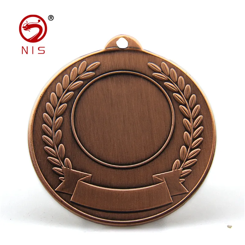Cheap price sport award iron blank insert copper medal