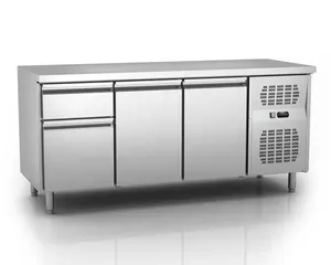 CE Approval Stainless Steel Refrigeration 2 Drawers Chef Bases Undercounter Fridge