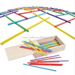 教育玩具HOYECRAFTSモンテッソーリおもちゃレオナルドスティック伝統的なパズルおもちゃ木製の建物のスティック