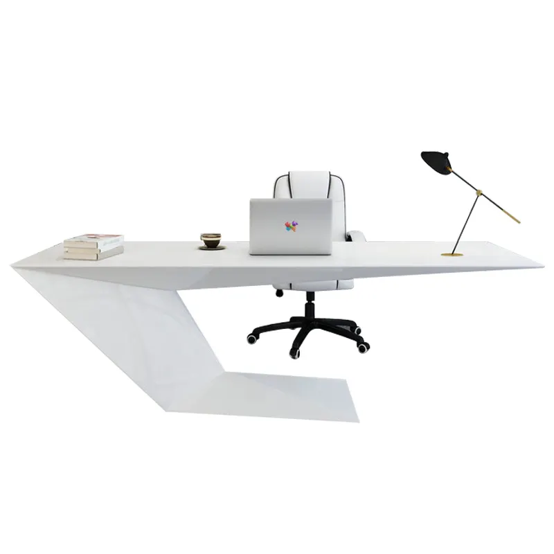 High Tech Weiß Executive Büro Schreibtisch Moderne Schreibtisch Mdf Rezeption Büro Chef Tisch