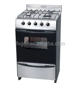 Gas Range dengan Hitam Kaca Pintu Horno De Gas Range Oven