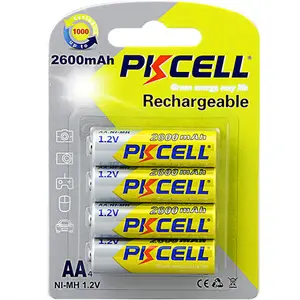 PKCELL brand AA size 2600 mAh Ni-MH hot sale Rechargeable Battery 1.2V for scales