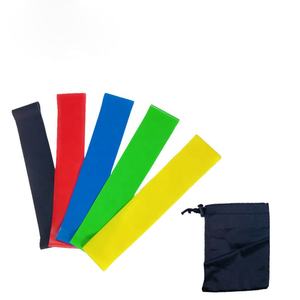 定制拉绳袋包装5pcs健身TPE运动带套件深蹲阻力环带 - Product Image 4