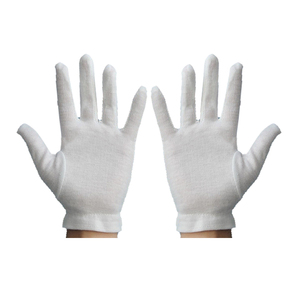 100% Katoenen Inspectie Werkhandschoenen Xl Maat Polyester En Leer Materiaal Voor Algemeen Gebruik En Touchscreen Toepassing - Product Image 5