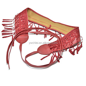 เข็มขัดหนังเทียมคาดเอวลูกไม้แบบกว้างสำหรับผู้หญิง - Product Image 1