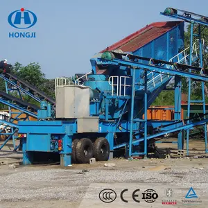 China Berat Limbah Konstruksi Mobile Concrete Jaw Crusher Peralatan