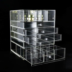 Modern Acrylic Eco-friendly for Cosmetic Storage Display Box for Desktop Countertop <b>with</b> Dresser and Finishing Shelf - Product Image 2