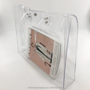 2018 Cina sacchetto del PVC, pvc trasparente sacchetto di plastica <span class=keywords><strong>con</strong></span> bottone <span class=keywords><strong>a</strong></span> pressione, PVC sacchetto cosmetico - Product Image 3