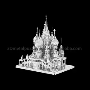 3D ألعاب ألغاز DIY المعادن كاتدرائية سانت باسيل 3D بناء اللغز