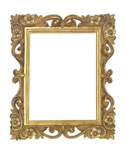 Antique Gold Polyresin mirror Rectangular Wall Mirror Framed Wall Mirror for Home Decoration