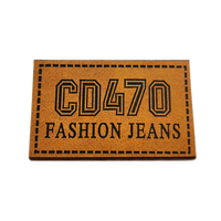 Etiquette patch en cuir personnalisée avec logo de marque en faux relief bon marché pour jean