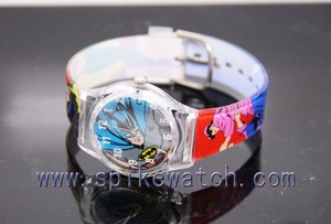 Batman-Muster auf Zifferblatt und Armband Trendige Herren-Modeuhr aus PVC - Product Image 2