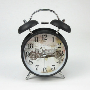Mini negro reloj de alarma doble campana del reloj de alarma - Product Image 1