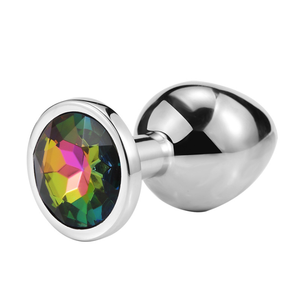 Многоцветная металлическая Анальная пробка - Product Image 3