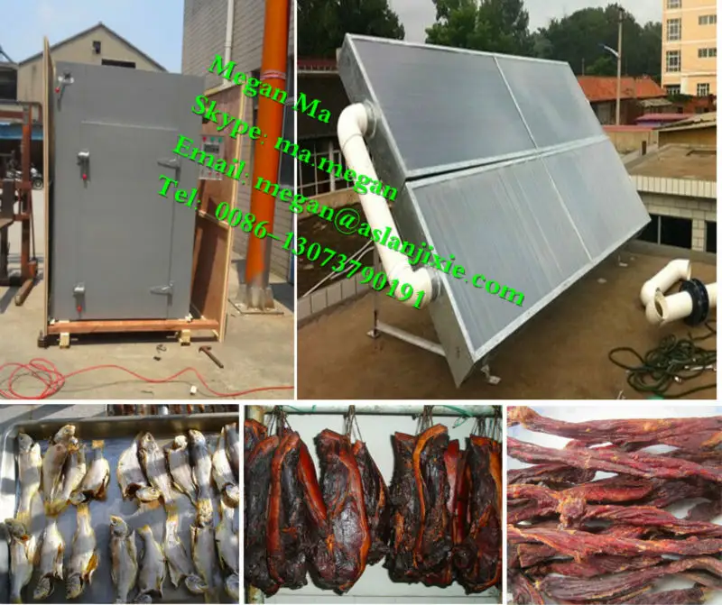 सौर ऊर्जा 100kg प्रति बैच मछली मांस ड्रायर/सौर पैनल फल ड्रायर