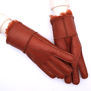 Gants d'hiver en fourrure de mouton de haute qualité Ventes directes d'usine <span class=keywords><strong>Mitaines</strong></span> en cuir bon marché - Product Image 4