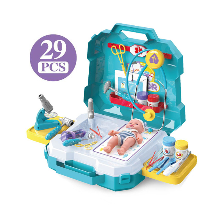 Детская медицинская игрушка, врач, игрушечный набор, Детская кукла, ролевая игра в чемодане