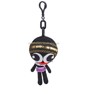Venta al por mayor muñecas de vudú llavero negro enojado mal Ángel vudú llavero hecho a mano personalizado regalo de Halloween muñecas de vudú - Product Image 5