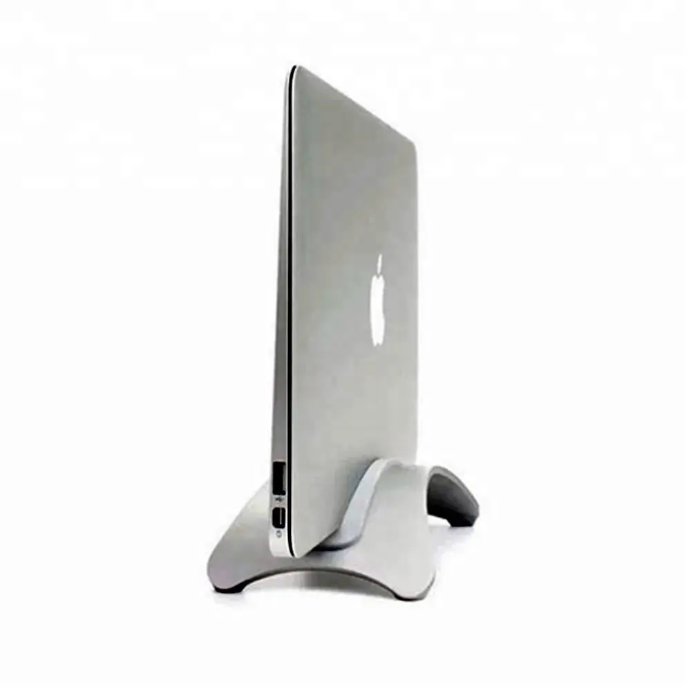 Universal vertical aluminum alloy space-saving notebook laptop stand desk brackets for macbook