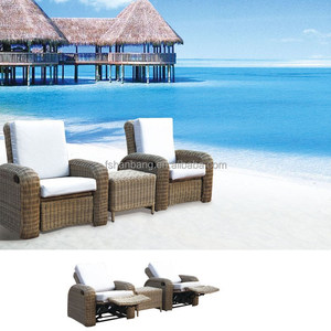 Chaise de plage en <span class=keywords><strong>rotin</strong></span> personnalisée avec repose-pieds - Product Image 1
