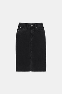 Denim <span class=keywords><strong>gonna</strong></span> midi classico nero fantasia casuale delle donne <span class=keywords><strong>gonna</strong></span> <span class=keywords><strong>con</strong></span> <span class=keywords><strong>spacco</strong></span> - Product Image 6