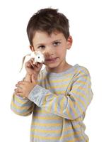Jouets d'animaux en peluche personnalisés, Mini marionnette à doigt de souris blanche, marionnette à main à doigt moyen