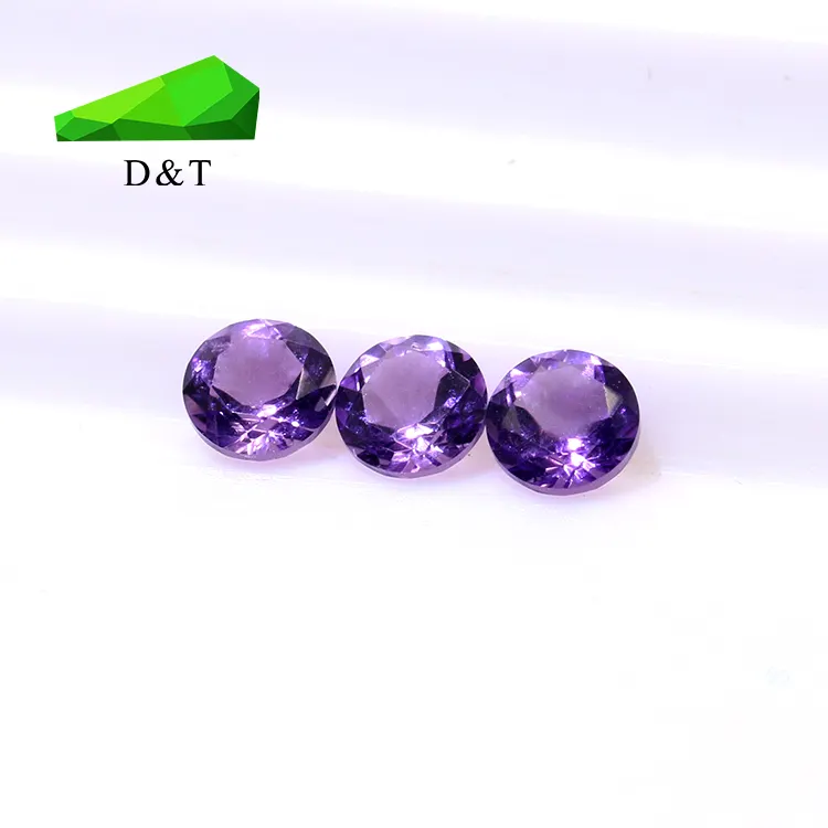 natural amethyst gemstone loose round cut 2mm amethyst stone for jewelry making