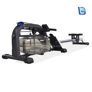 Spor salonu ekipmanları ticari su geçirmez egzersiz LB-E23 kilo kapalı kardiyo çelik su rower/su kürek makinesi