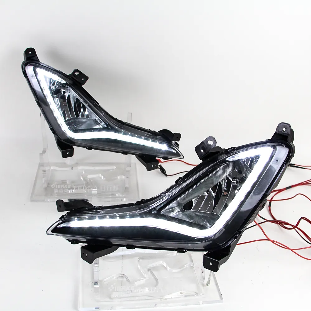 새로운 디자인 led 통합 drl led 안개 램프 현대 Elantra 2014 - 2015 안개 램프 DRL