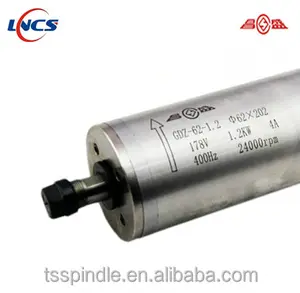 GDZ62-1.2 High RPM 60000RPM 1.2KW Water Cooled Spindle Motor for CNC Router