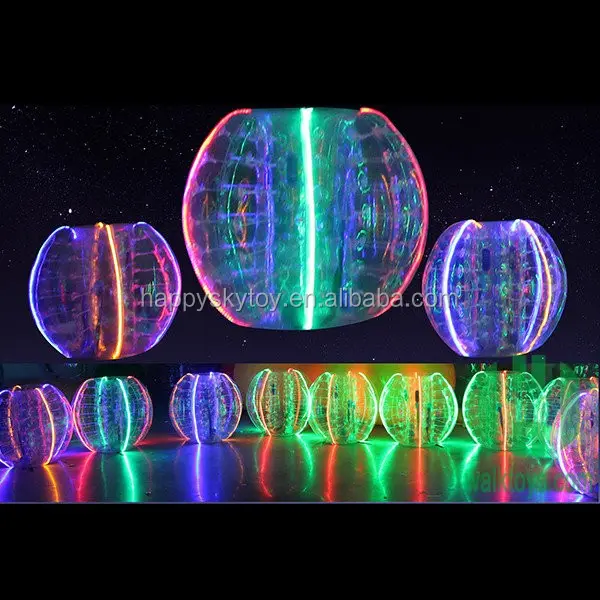 1mm thickness TPU Glowing LED inflatable Bumper Ball