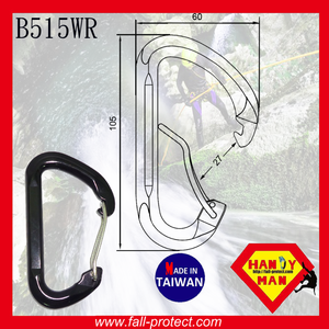 23KN Super D Type With Wire Gate Use For Hammock Aluminum Carabiner - Product Image 3