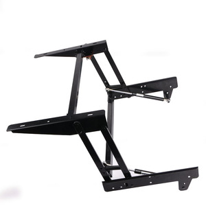 Console da tavolo trasformatore gas idraulico e di ferro primavera assist lift up tavolo da caffè in metallo telaio con serratura di sicurezza - Product Image 2