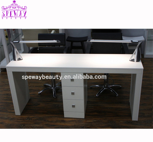 Speway Custom Modern Triple Seaters Manicure <strong>Table</strong> Simple Marble Top Salon <strong>Nail</strong> <strong>Table</strong> Triple Seat <strong>Nail</strong> <strong>Table</strong> - Product Image 6