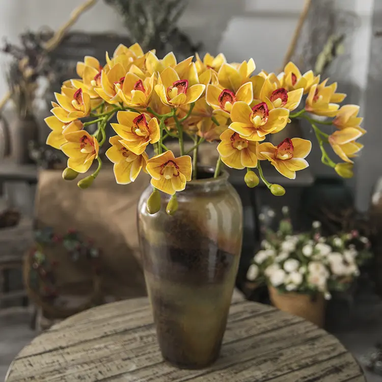 Реалистичный латексный искусственный цветок орхидеи фаленопсис, искусственный Шелковый цветок, Высококачественная Орхидея с принтом 3 D
