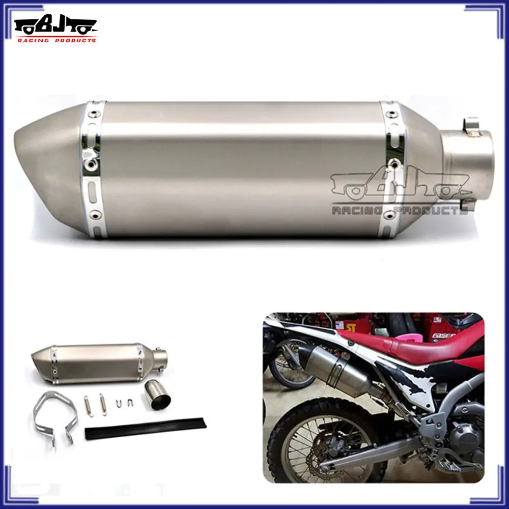 BJ-EM-001 Wholesale Motorcross Exhaust Universal Motorbike Titanium Exhaust Motorcycle Muffler