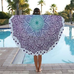 <span class=keywords><strong>Alson</strong></span> drop shipping Yoga Tapis solaire châle wrap jupe glands coton serviette de plage - Product Image 3