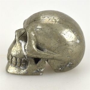 Nhà sản xuất quà tặng giáng sinh 5.2 "Pyrite khắc pha lê Skull - Product Image 5