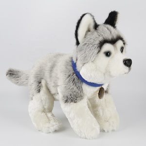 BSCI โรงงานสมจริงยัดไส้สัตว์สุนัขแหบแห้งของเล่นตุ๊กตาสุนัขฮัสกี้ - Product Image 2