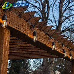 S14 Luar Ruangan Gantung Gantung Weatherproof Antik Teras Bistro Pesta Lights Tali