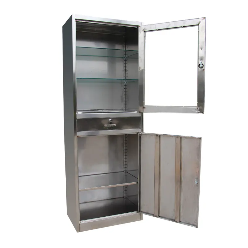 Pantry Display Cabinet Stainless Steel Hospital Medical Cabinet Restaurant Metal Modern Hospital Furniture Muti-layer Carton Box