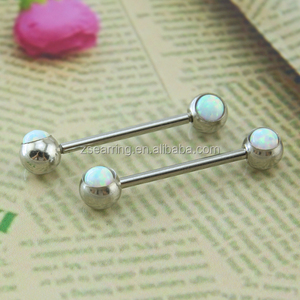 Barre con lingua opale palle <span class=keywords><strong>Piercing</strong></span> con la lingua anelli bilanciere - Product Image 4