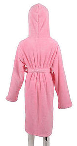 <span class=keywords><strong>Accappatoio</strong></span> Spa Super morbido viola rosa bianco per bambini abito con cappuccio in pile al ginocchio per ragazzi e ragazze - Product Image 6