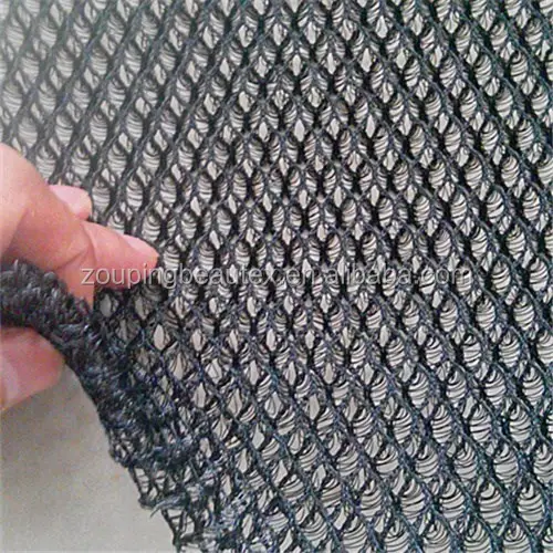 polyester warp knitted black sandwich spacer 3D air mesh fabric for motorcycle seat cover