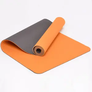 Groothandel Tpe Private Label Twee Layer Natuurlijke Anti-Slip Eco-vriendelijke Yoga Mat