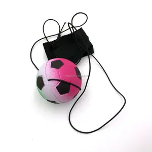 hot selling colorful soccer ball hand wrist toys high quality cheap solid rubber bouncy ball with stretchable string